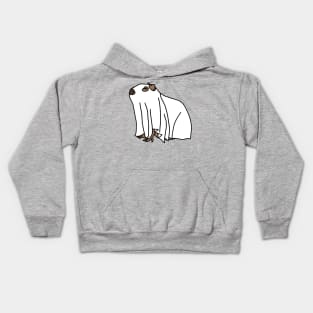 Boo Sheet Halloween Capybara Kids Hoodie